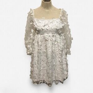 White Off Shoulder Dress | Bridal Shower  | Romantic